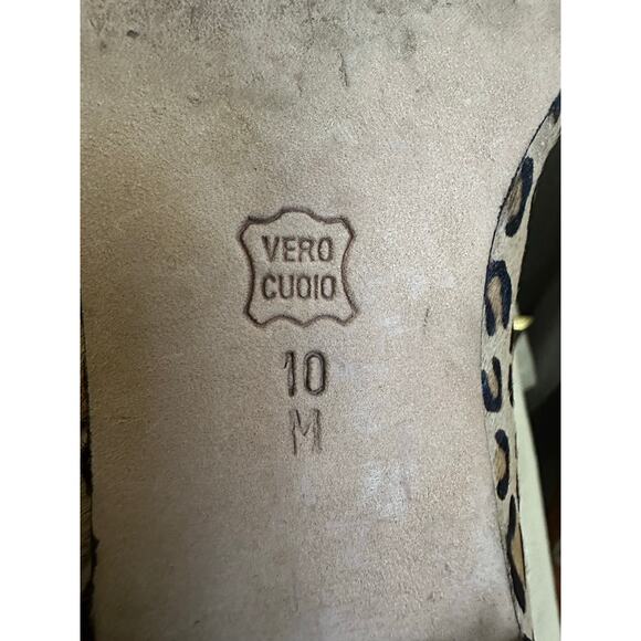 Woman leopard loafers calf skin leather flats shoes animal print sz 10 VANELI - Picture 5 of 11